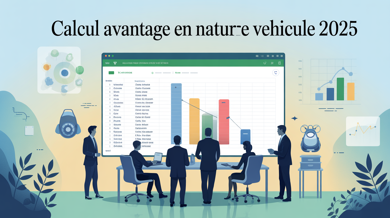Excel calcul avantage en nature véhicule 2025 illustration gestion paie