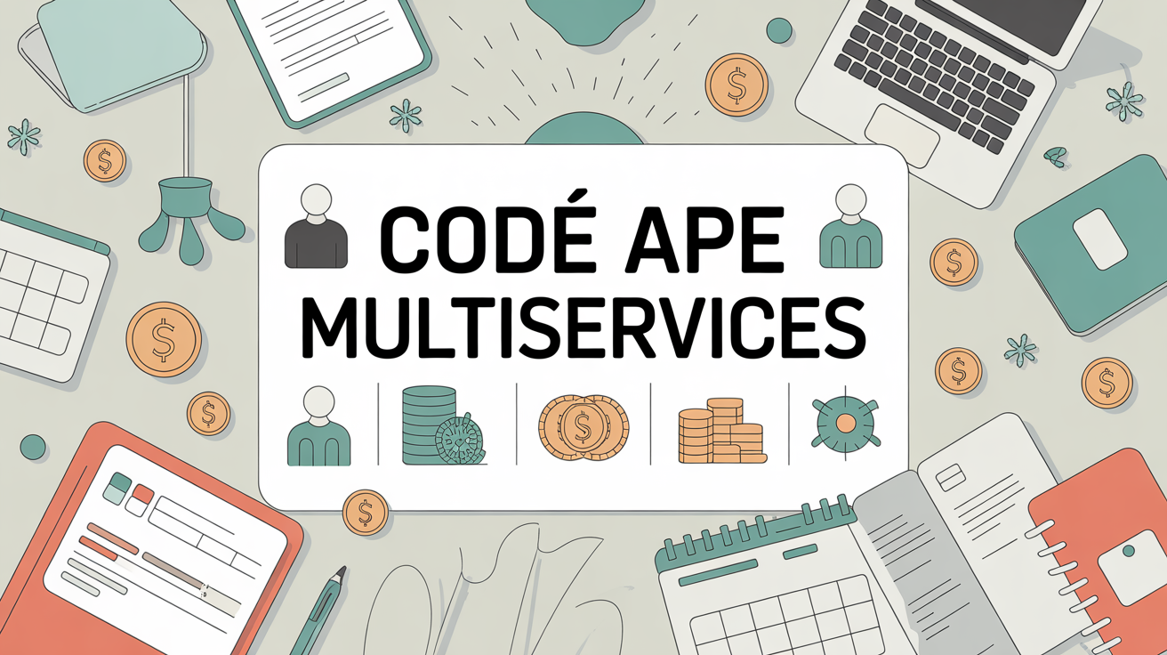 Scène bureau lumineux code APE multiservices