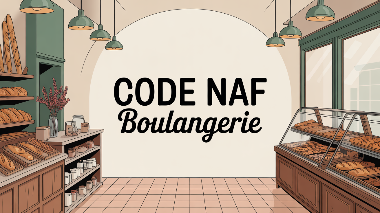 Illustration Code NAF Boulangerie avec vitrine artisanale