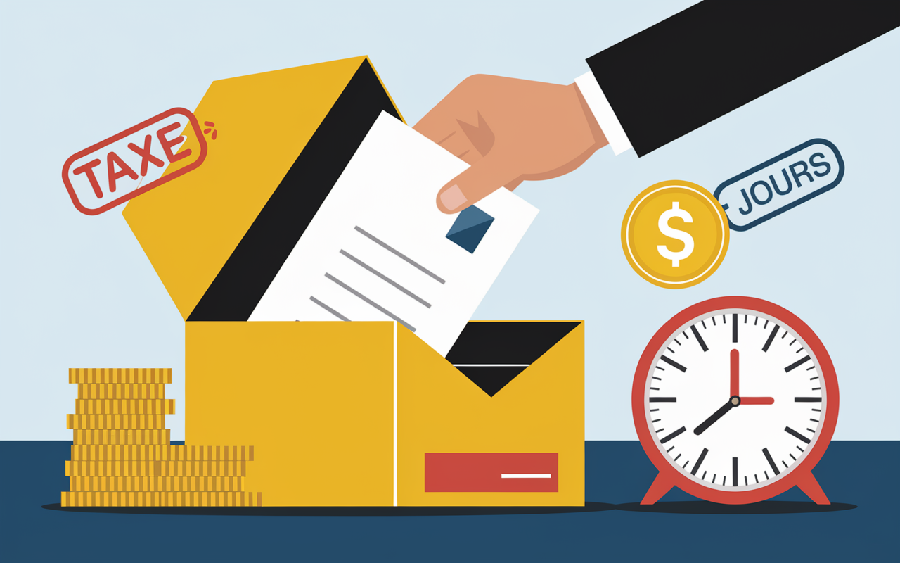 Infographie enveloppe non affranchie délai taxe