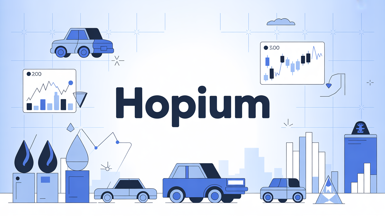 Scène stylisée Hopium action hydrogène bourse