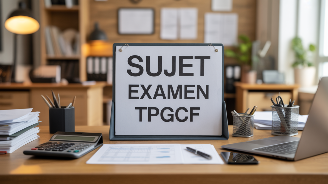 Scène bureau sujet examen TPGCF gestion comptable et fiscale