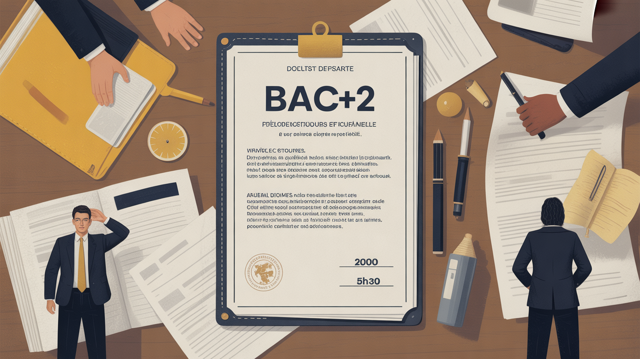 Diplôme Bac+2 titre professionnel gestionnaire comptable fiscal chiffres examen