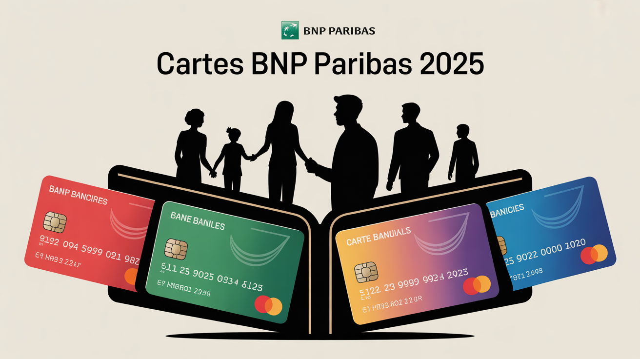 Illustration cartes BNP Paribas 2025 portefeuille ouvert