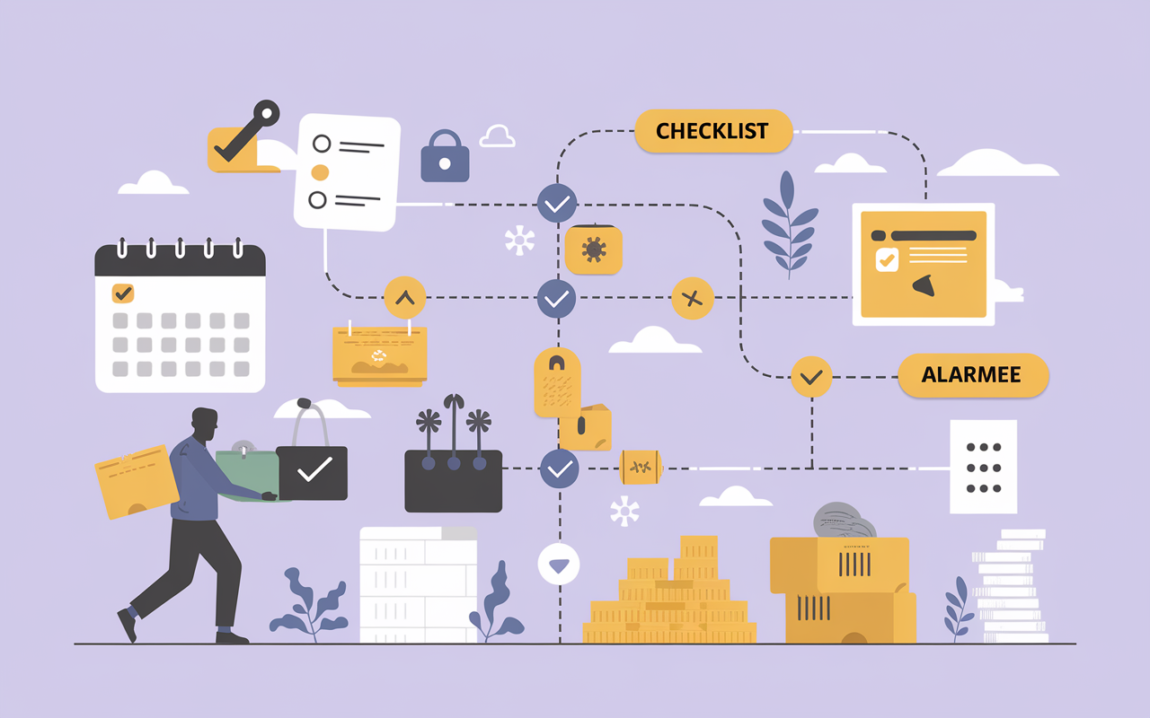 Visuel étapes checklist changer banque avec comparateur bancaire