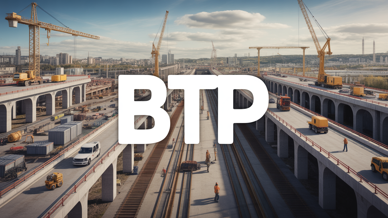 Vue panoramique chantier BTP Genie Civil
