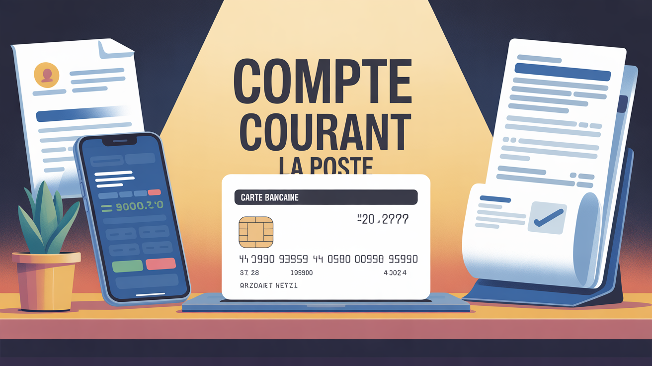 Carte bancaire et smartphone interface La Banque Postale