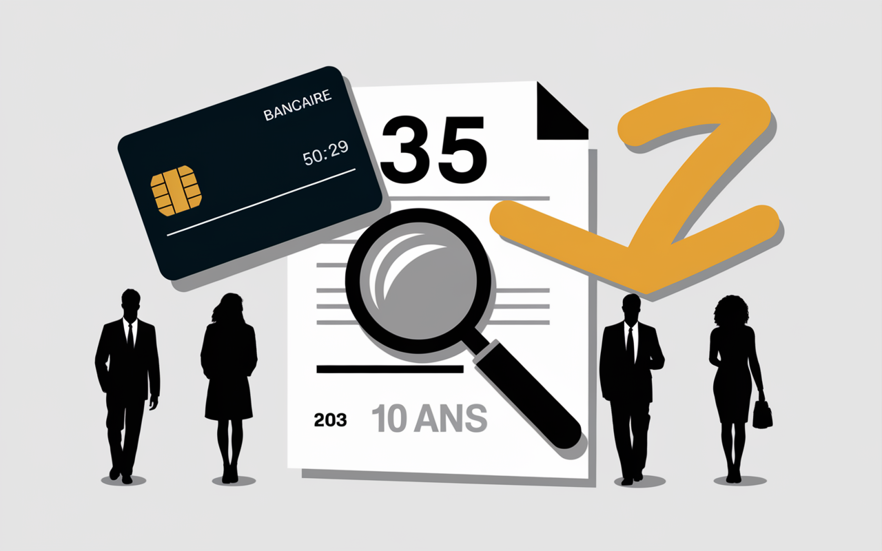 Carte bancaire, cadenas, document frais compte courant La Banque Postale