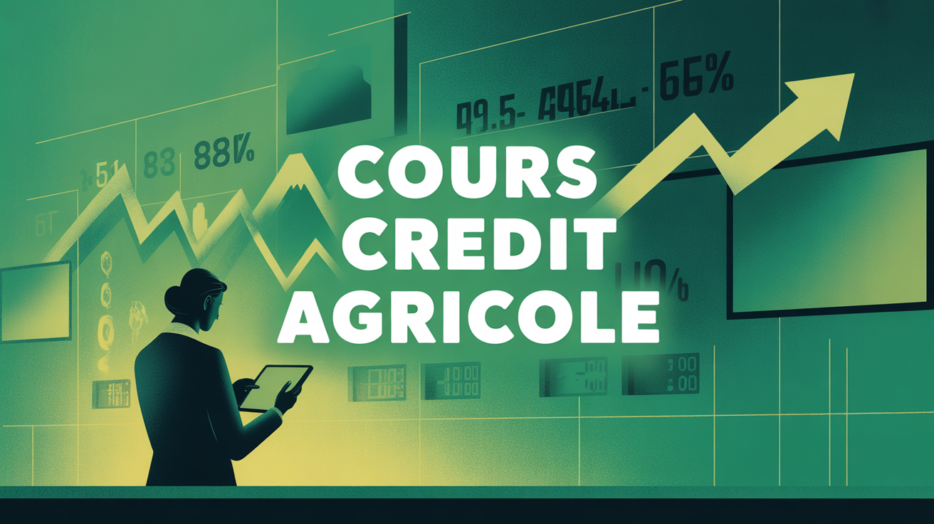 Graphique boursier stylise Cours Credit Agricole en temps reel