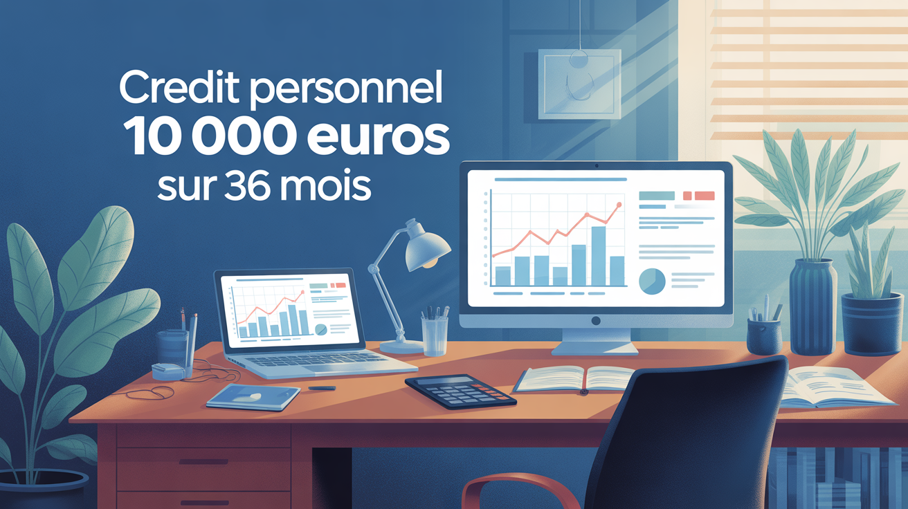 illustration simulateur credit personnel 10 000 euros 36 mois