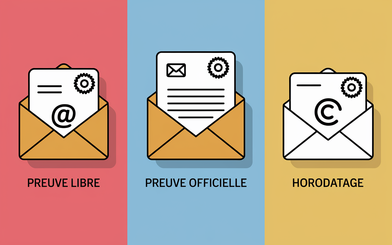 Tableau comparatif email recommandé papier LRE preuve