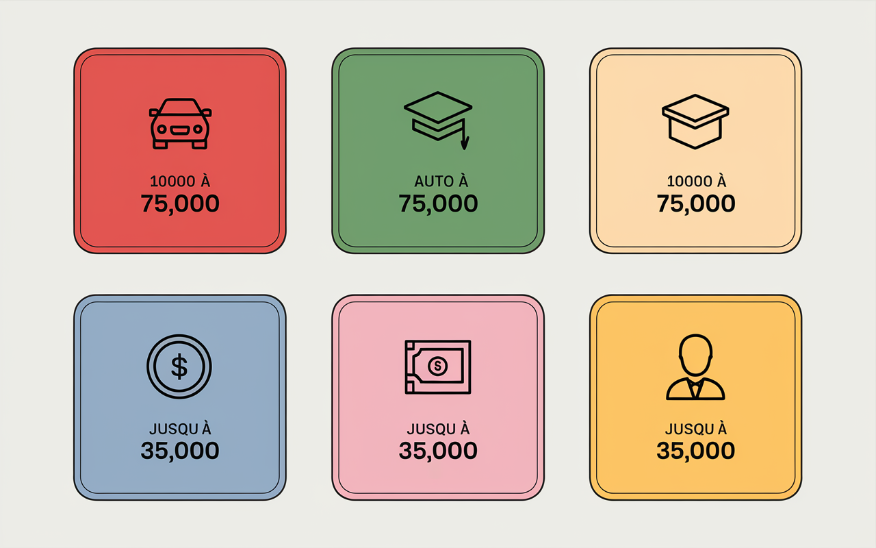 Cartes types de crédit consommation Banque Postale