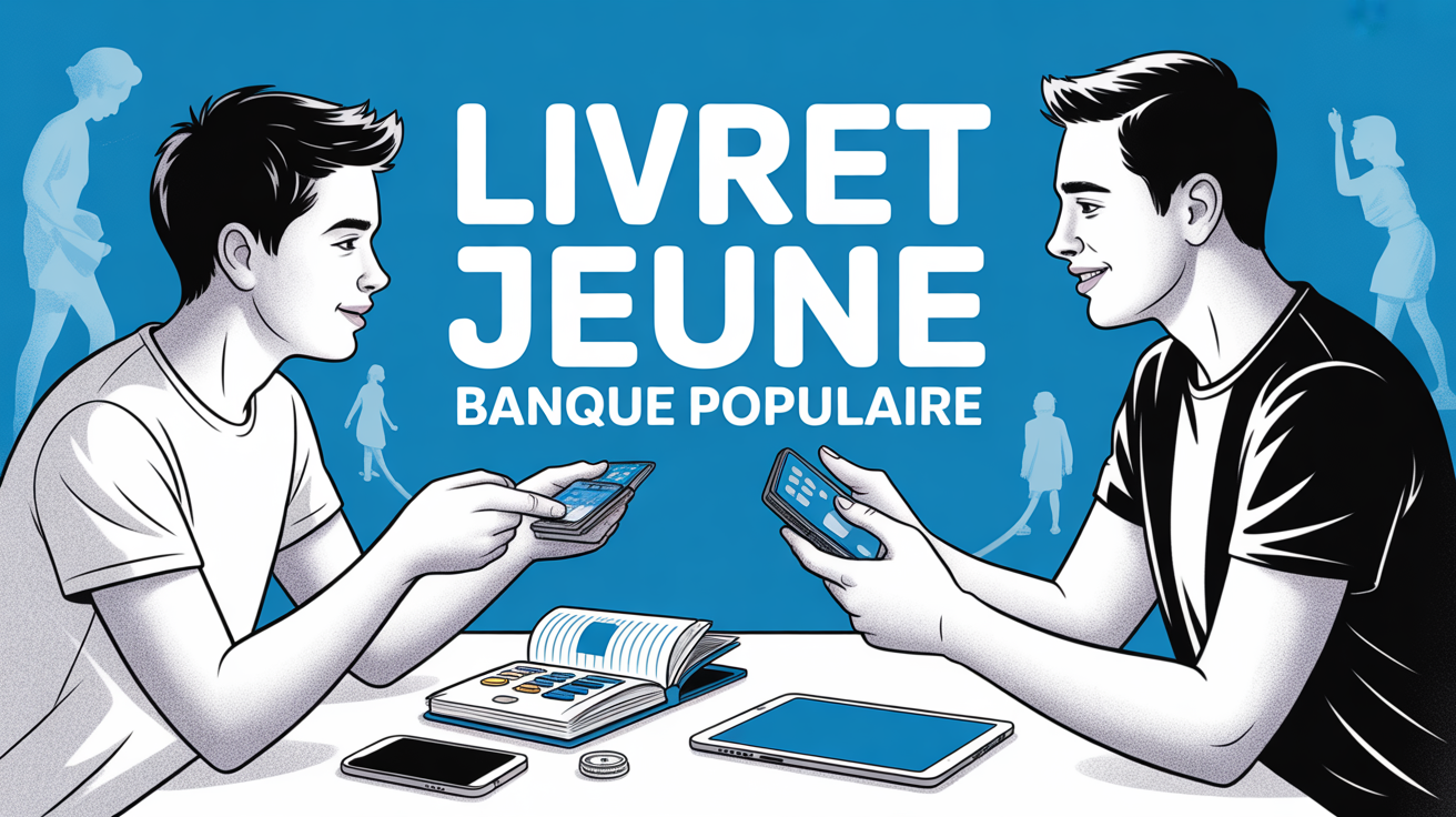 Adolescent et parent carnet Livret Jeune Banque Populaire