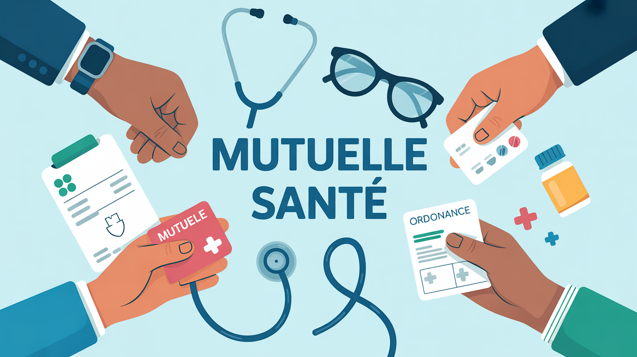carte mutuelle sante et stethoscope banque populaire