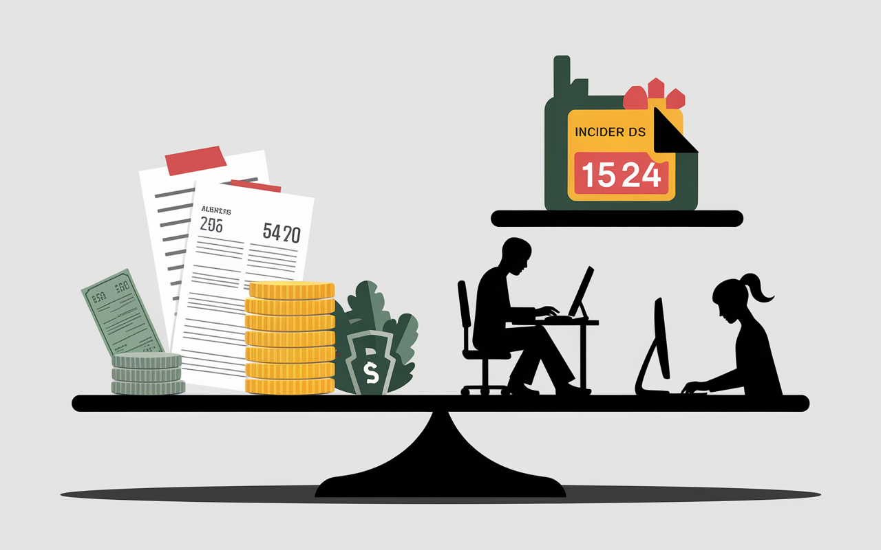 Balance calcul note BDF avec bilan et incident