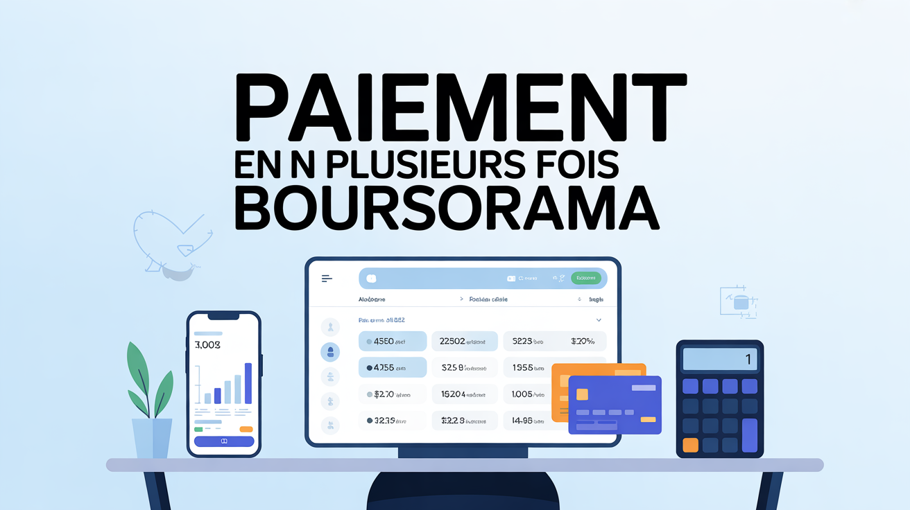 paiement en plusieurs fois boursorama banque smartphone graphique