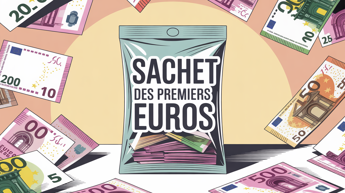 sachet des premiers euros scelle transparent collection moderne