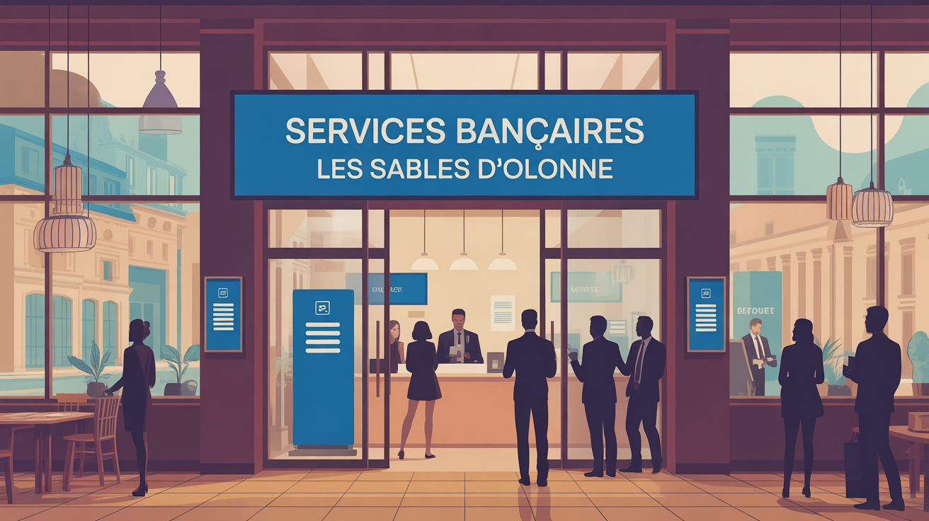 scène agence services bancaires les sables d'olonne