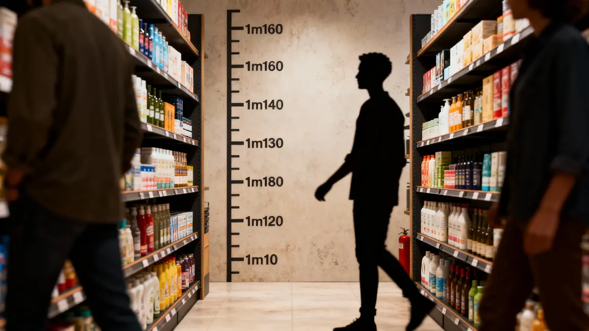 Facing rayon produits alignés merchandising