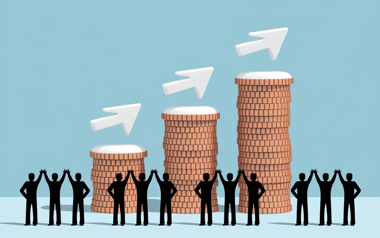 Croissance 10 000 euros vers 60 000 diagramme investissement