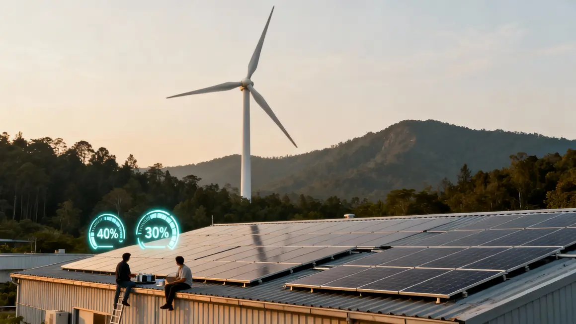 industrie energies renouvelables panneaux solaires eolienne