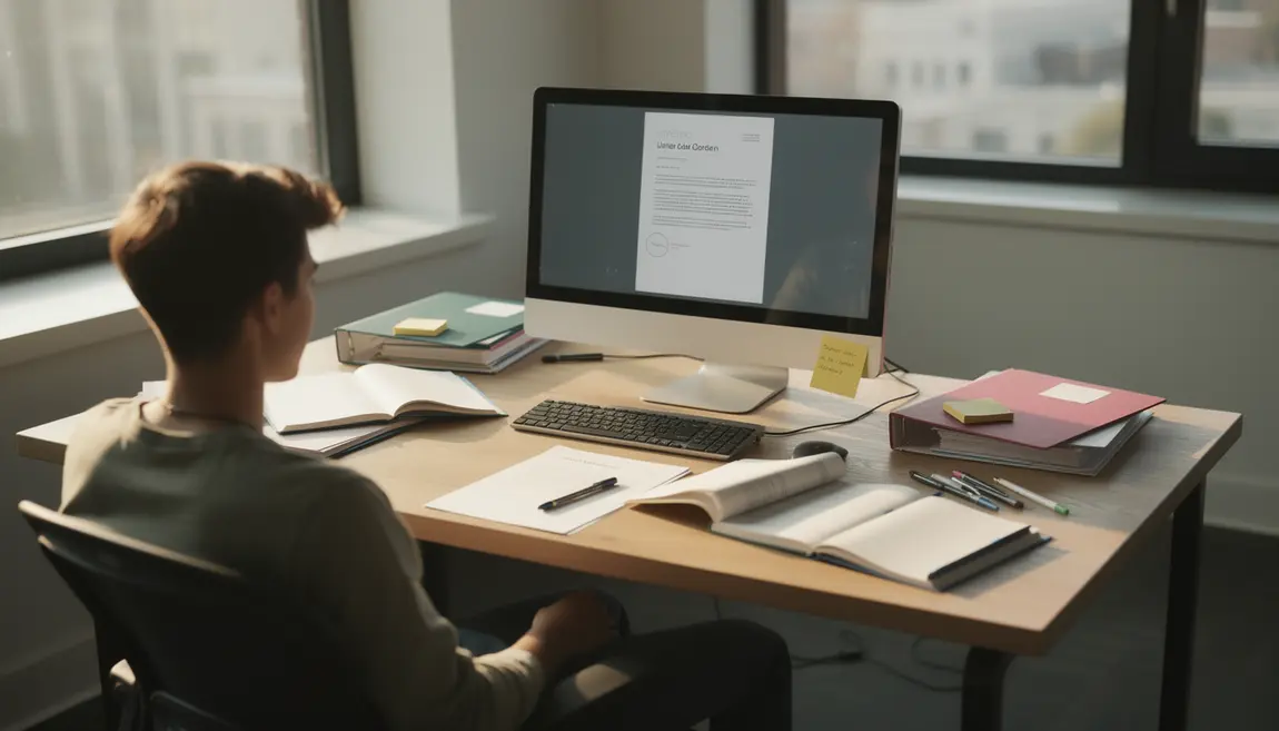 Vue bureau dynamique lettre motivation BTS NDRC