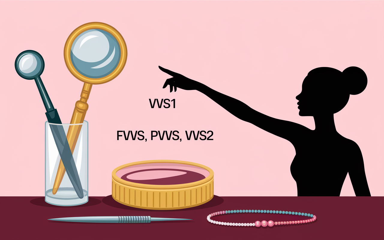 Loupe diamant purete VVS echelle purete