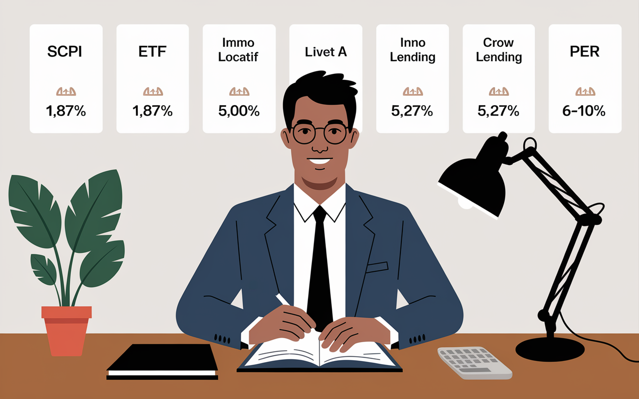 tableau scpi etf immo locatif livret crowdlending per
