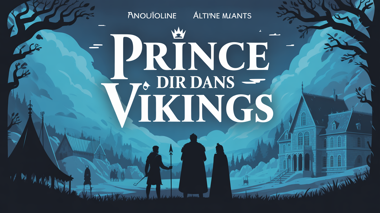 Paysage viking enneige avec Prince Dir, Igor et palais, ambiance politique