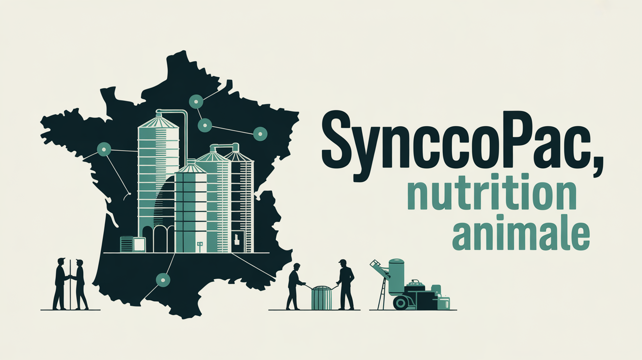 Illustration reseau usines Syncopac nutrition animale France