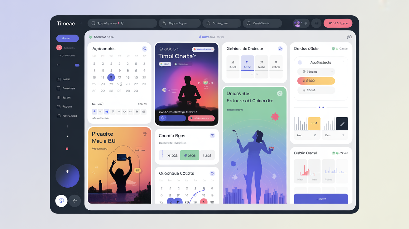 Accueil Timeae application productivité agenda synchronisé lumineux