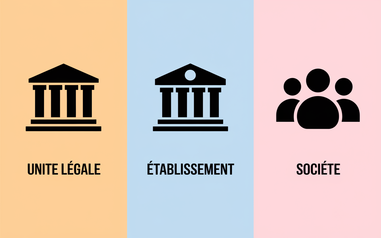 infographie unite legale differences SIREN SIRET
