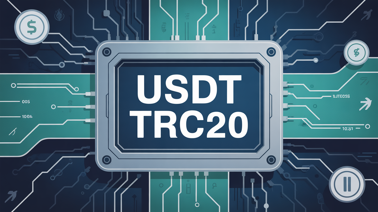 Illustration USDT TRC20 piece numerique rapidite frais bas