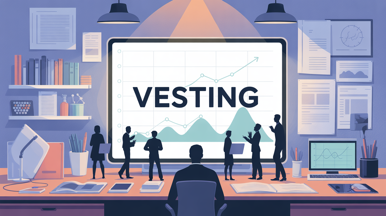 Image vesting en startup, bureau moderne, équipe, tablette graphique