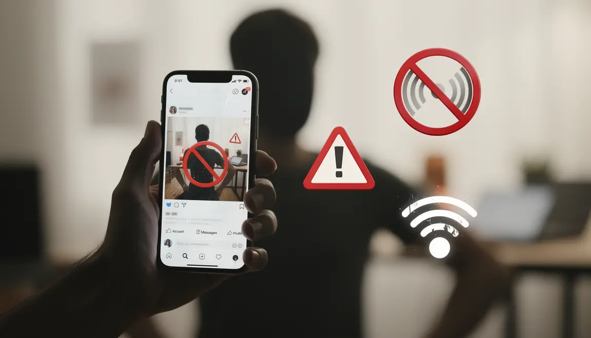 Accès canal Instagram bloqué sur smartphone, erreur réseau