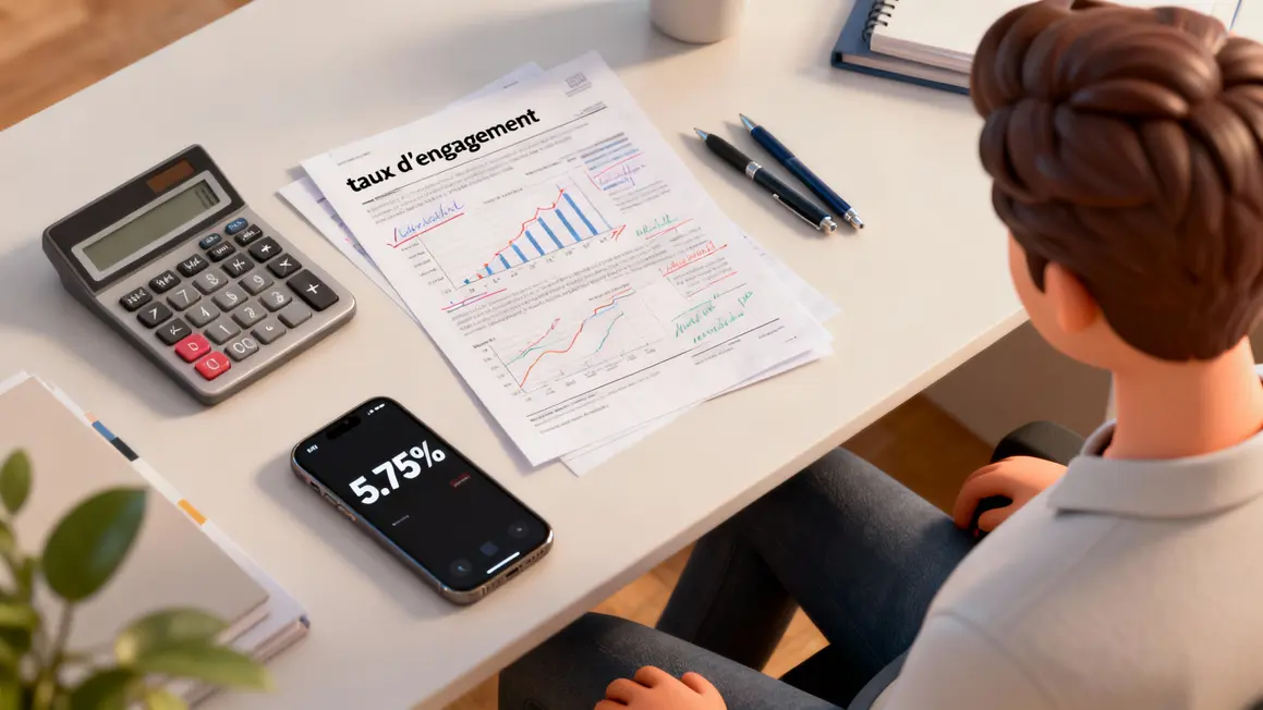 Calcul du taux d engagement TikTok 2025 sur smartphone et papier