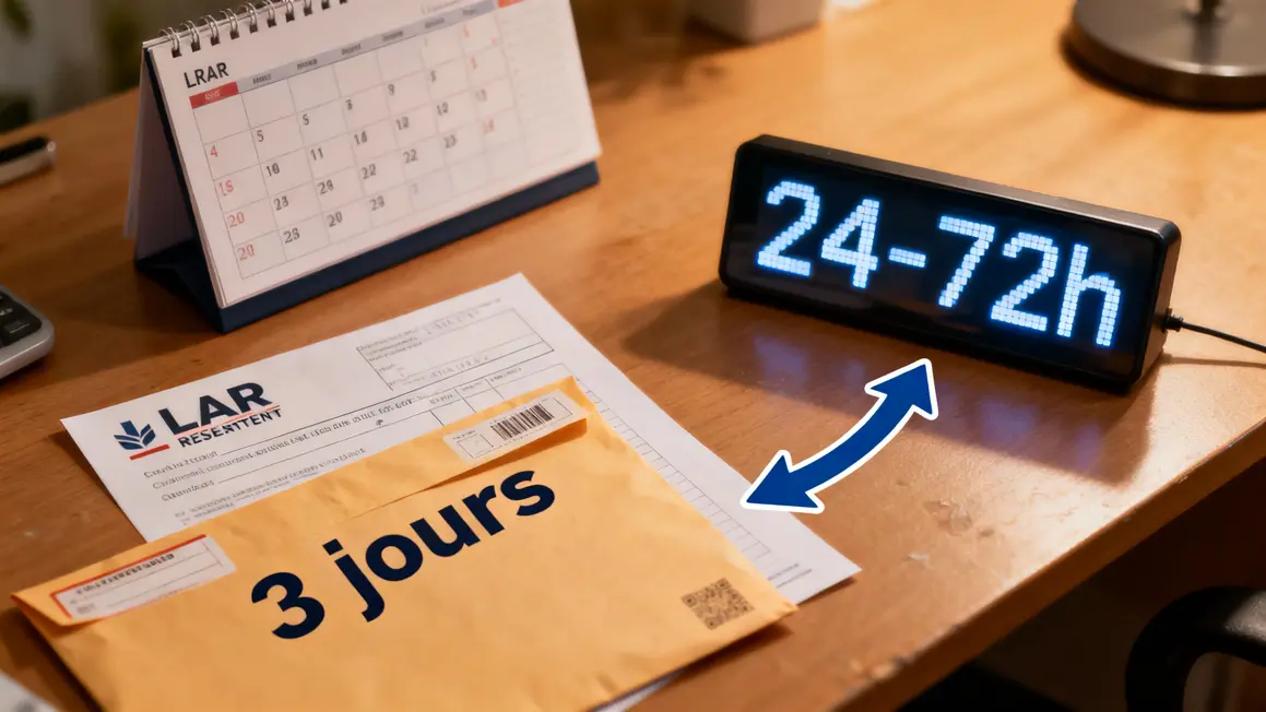 Délais de livraison lettre recommandée papier et électronique