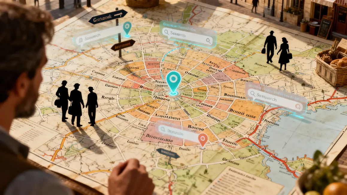 Carte quartiers Bordeaux SEO commerces recherches