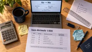 ko en mo : conversion 1000 en 1024