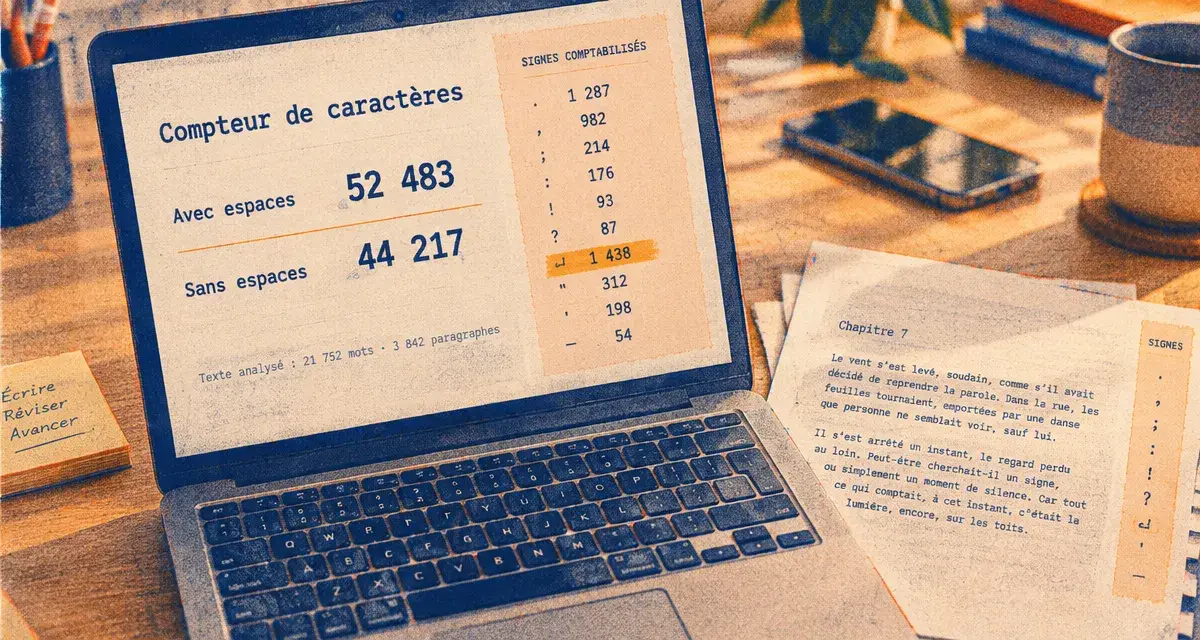 Compteur de signes : décompte caractères avec/sans espaces