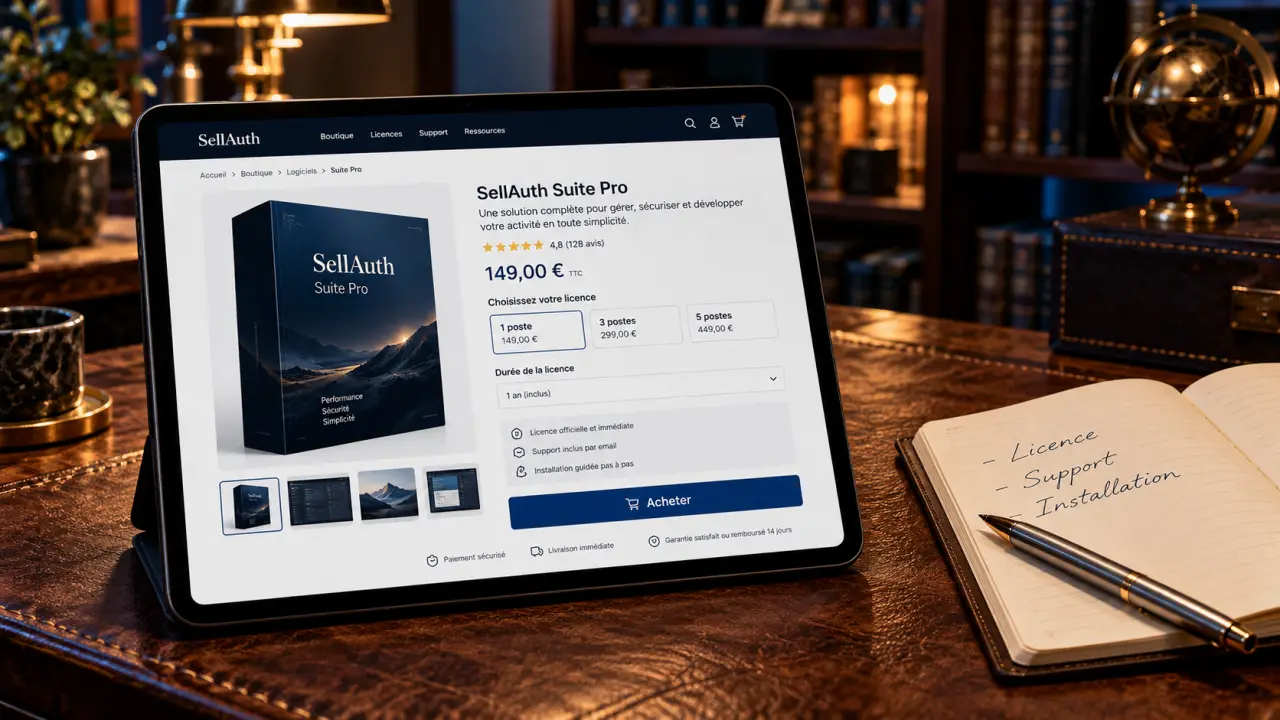 theme sellauth : vérifier licence, installation et support